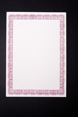 Горячая штемпелюя Принтабле пергаментная бумага, бумага китайского красного сертификата внутренняя