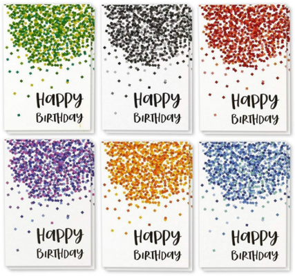 Бумажные поздравительные открытки праздника, поздравительные открытки дня рождения дизайна Конфетти