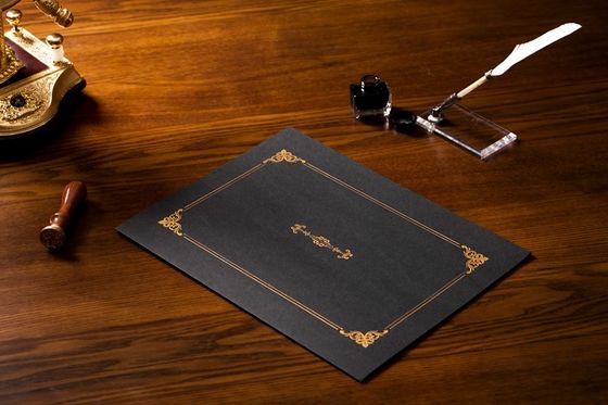 Профессиональные держатели сертификата книга в твердой обложке, классические черные изготовленные на заказ куртки сертификата